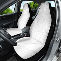 Tonga White Sunday Car Seat Cover Fakame Tongan Ngatu Turtle