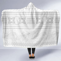Samoa White Sunday Hooded Blanket Lotu Tamaiti Samoan Siapo Teuila Flowers
