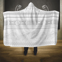 Samoa White Sunday Hooded Blanket Lotu Tamaiti Samoan Siapo Teuila Flowers