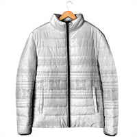Samoa White Sunday Padded Jacket Lotu Tamaiti Samoan Siapo Teuila Flowers
