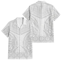 Niue White Sunday Family Matching Tank Maxi Dress and Hawaiian Shirt Aho Tapu Fanau Hiapo Pattern