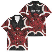 Whero Aotearoa Atua Tumatauenga Personalised Family Matching Short Sleeve Bodycon Dress and Hawaiian Shirt Maori God Of War Tiki With Taiaha