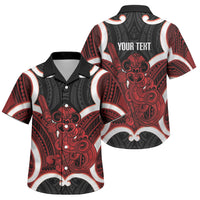 Whero Aotearoa Atua Tumatauenga Personalised Family Matching Short Sleeve Bodycon Dress and Hawaiian Shirt Maori God Of War Tiki With Taiaha