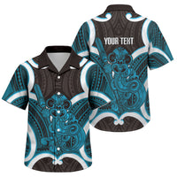 Kikorangi Aotearoa Atua Tumatauenga Personalised Family Matching Long Sleeve Bodycon Dress and Hawaiian Shirt Maori God Of War Tiki With Taiaha