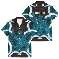 Kikorangi Aotearoa Atua Tumatauenga Personalised Family Matching Mermaid Dress and Hawaiian Shirt Maori God Of War Tiki With Taiaha