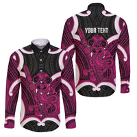 Mawhero Aotearoa Atua Tumatauenga Personalised Family Matching Off The Shoulder Long Sleeve Dress and Hawaiian Shirt Maori God Of War Tiki With Taiaha