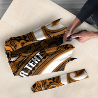 Karaka Aotearoa Atua Tumatauenga Personalised Umbrella Maori God Of War Tiki With Taiaha LT14 - Polynesian Pride