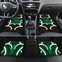 Kakariki Aotearoa Atua Tumatauenga Personalised Car Mats Maori God Of War Tiki With Taiaha LT14 Set 4pcs Green - Polynesian Pride