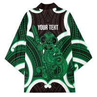 Kakariki Aotearoa Atua Tumatauenga Personalised Kimono Maori God Of War Tiki With Taiaha LT14 - Polynesian Pride