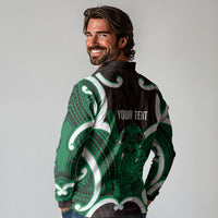 Kakariki Aotearoa Atua Tumatauenga Personalised Long Sleeve Polo Shirt Maori God Of War Tiki With Taiaha LT14 - Polynesian Pride