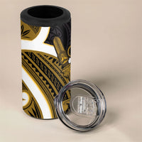 Kowhai Aotearoa Atua Tumatauenga 4 in 1 Can Cooler Tumbler Maori God Of War Tiki With Taiaha LT14 - Polynesian Pride