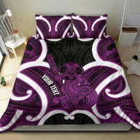 Waiporoporo Aotearoa Atua Tumatauenga Personalised Bedding Set Maori God Of War Tiki With Taiaha LT14 - Polynesian Pride