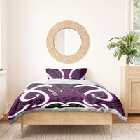 Waiporoporo Aotearoa Atua Tumatauenga Personalised Bedding Set Maori God Of War Tiki With Taiaha LT14 - Polynesian Pride