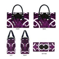 Waiporoporo Aotearoa Atua Tumatauenga Personalised Leather Bag Maori God Of War Tiki With Taiaha LT14 - Polynesian Pride