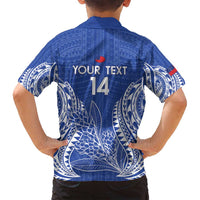 Custom Manu Samoa Rugby 2024 Family Matching Off Shoulder Maxi Dress and Hawaiian Shirt Go Champions Samoan Tattoo LT14 - Polynesian Pride