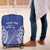 Custom Manu Samoa Rugby 2024 Luggage Cover Go Champions Samoan Tattoo LT14 Blue - Polynesian Pride