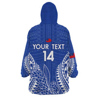 Custom Manu Samoa Rugby 2024 Wearable Blanket Hoodie Go Champions Samoan Tattoo