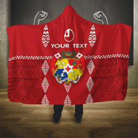 Custom Tonga Rugby 2024 Hooded Blanket Go Champions Ikale Tahi Ngatu Pattern