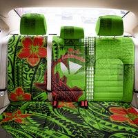 Personalised Hawaii Christmas Back Car Seat Cover Mele Kalikimaka Kakau Polynesian Shark Tattoo LT14 - Polynesian Pride