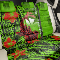 Personalised Hawaii Christmas Back Car Seat Cover Mele Kalikimaka Kakau Polynesian Shark Tattoo LT14 - Polynesian Pride
