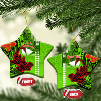 Personalised Hawaii Christmas Ceramic Ornament Mele Kalikimaka Kakau Polynesian Shark Tattoo LT14 - Polynesian Pride