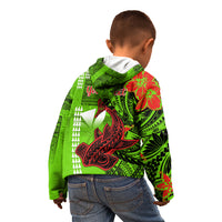 Personalised Hawaii Christmas Kid Hoodie Mele Kalikimaka Kakau Polynesian Shark Tattoo LT14 - Polynesian Pride