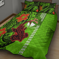 Personalised Hawaii Christmas Quilt Bed Set Mele Kalikimaka Kakau Polynesian Shark Tattoo LT14 - Polynesian Pride
