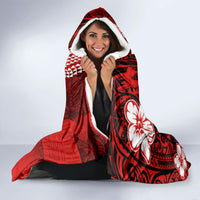 Personalised Hawaii Christmas Hooded Blanket Mele Kalikimaka Surfing Santa Claus LT14 - Polynesian Pride