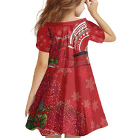 Personalized Mele Kalikimaka Hawaii Family Matching Mermaid Dress and Hawaiian Shirt I'iwi Bird With Ohia Lehua - Red Color