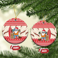 Hawaii Christmas Six Seven Ceramic Ornament Mele Kalikimaka Funny Santa 67 Gen Alpha Slang - Polynesian Pride