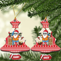 Hawaii Christmas Six Seven Ceramic Ornament Mele Kalikimaka Funny Santa 67 Gen Alpha Slang - Polynesian Pride