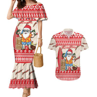 Hawaii Christmas Six Seven Couples Matching Mermaid Dress and Hawaiian Shirt Mele Kalikimaka Funny Santa 67 Gen Alpha Slang - Polynesian Pride
