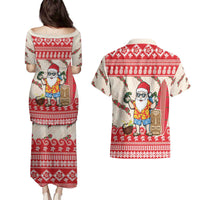 Hawaii Christmas Six Seven Couples Matching Puletasi and Hawaiian Shirt Mele Kalikimaka Funny Santa 67 Gen Alpha Slang - Polynesian Pride