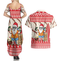 Hawaii Christmas Six Seven Couples Matching Summer Maxi Dress and Hawaiian Shirt Mele Kalikimaka Funny Santa 67 Gen Alpha Slang - Polynesian Pride