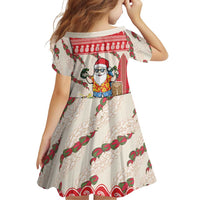 Hawaii Christmas Six Seven Family Matching Off Shoulder Short Dress and Hawaiian Shirt Mele Kalikimaka Funny Santa 67 Gen Alpha Slang - Polynesian Pride