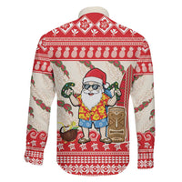 Hawaii Christmas Six Seven Family Matching Off Shoulder Short Dress and Hawaiian Shirt Mele Kalikimaka Funny Santa 67 Gen Alpha Slang - Polynesian Pride