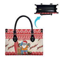 Hawaii Christmas Six Seven Leather Bag Mele Kalikimaka Funny Santa 67 Gen Alpha Slang - Polynesian Pride