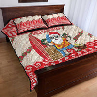 Hawaii Christmas Six Seven Quilt Bed Set Mele Kalikimaka Funny Santa 67 Gen Alpha Slang - Polynesian Pride