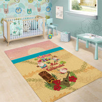 Aloha Hawaii Mele Kalikimaka Area Rug Beachy Funny Santa Hawaiian Lei - Polynesian Pride