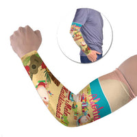 Aloha Hawaii Mele Kalikimaka Arm Sleeves Beachy Funny Santa Hawaiian Lei - Polynesian Pride