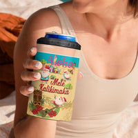 Aloha Hawaii Mele Kalikimaka 4 in 1 Can Cooler Tumbler Beachy Funny Santa Hawaiian Lei - Polynesian Pride