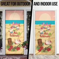 Aloha Hawaii Mele Kalikimaka Door Cover Beachy Funny Santa Hawaiian Lei - Polynesian Pride