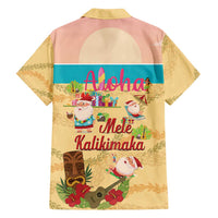 Aloha Hawaii Mele Kalikimaka Family Matching Long Sleeve Bodycon Dress and Hawaiian Shirt Beachy Funny Santa Hawaiian Lei - Polynesian Pride