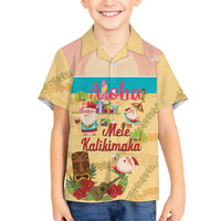Aloha Hawaii Mele Kalikimaka Family Matching Long Sleeve Bodycon Dress and Hawaiian Shirt Beachy Funny Santa Hawaiian Lei LT14 - Polynesian Pride
