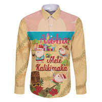 Aloha Hawaii Mele Kalikimaka Family Matching Puletasi and Hawaiian Shirt Beachy Funny Santa Hawaiian Lei - Polynesian Pride