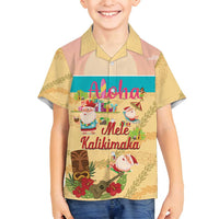 Aloha Hawaii Mele Kalikimaka Family Matching Puletasi and Hawaiian Shirt Beachy Funny Santa Hawaiian Lei - Polynesian Pride