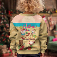 Aloha Hawaii Mele Kalikimaka Kid Ugly Christmas Sweater Beachy Funny Santa Hawaiian Lei - Polynesian Pride