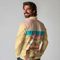 Aloha Hawaii Mele Kalikimaka Long Sleeve Polo Shirt Beachy Funny Santa Hawaiian Lei - Polynesian Pride