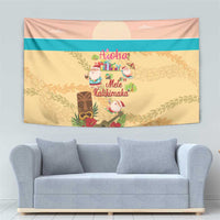 Aloha Hawaii Mele Kalikimaka Tapestry Beachy Funny Santa Hawaiian Lei - Polynesian Pride