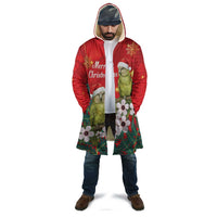 New Zealand Kakapo Christmas Cloak Owl Parrot Santa Sliver Fern Manuka - Red - Polynesian Pride